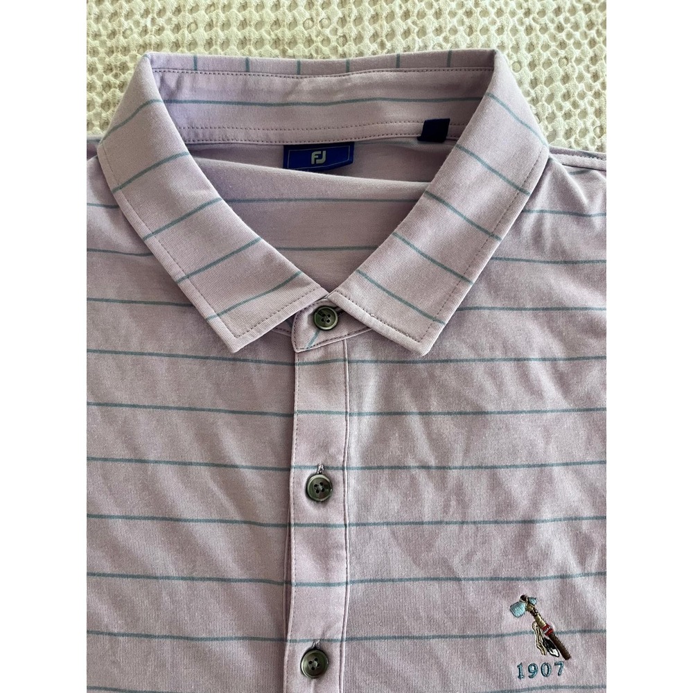 Footjoy Polo Shirt Men XXL Golf Striped Cherokee Country Club 1907